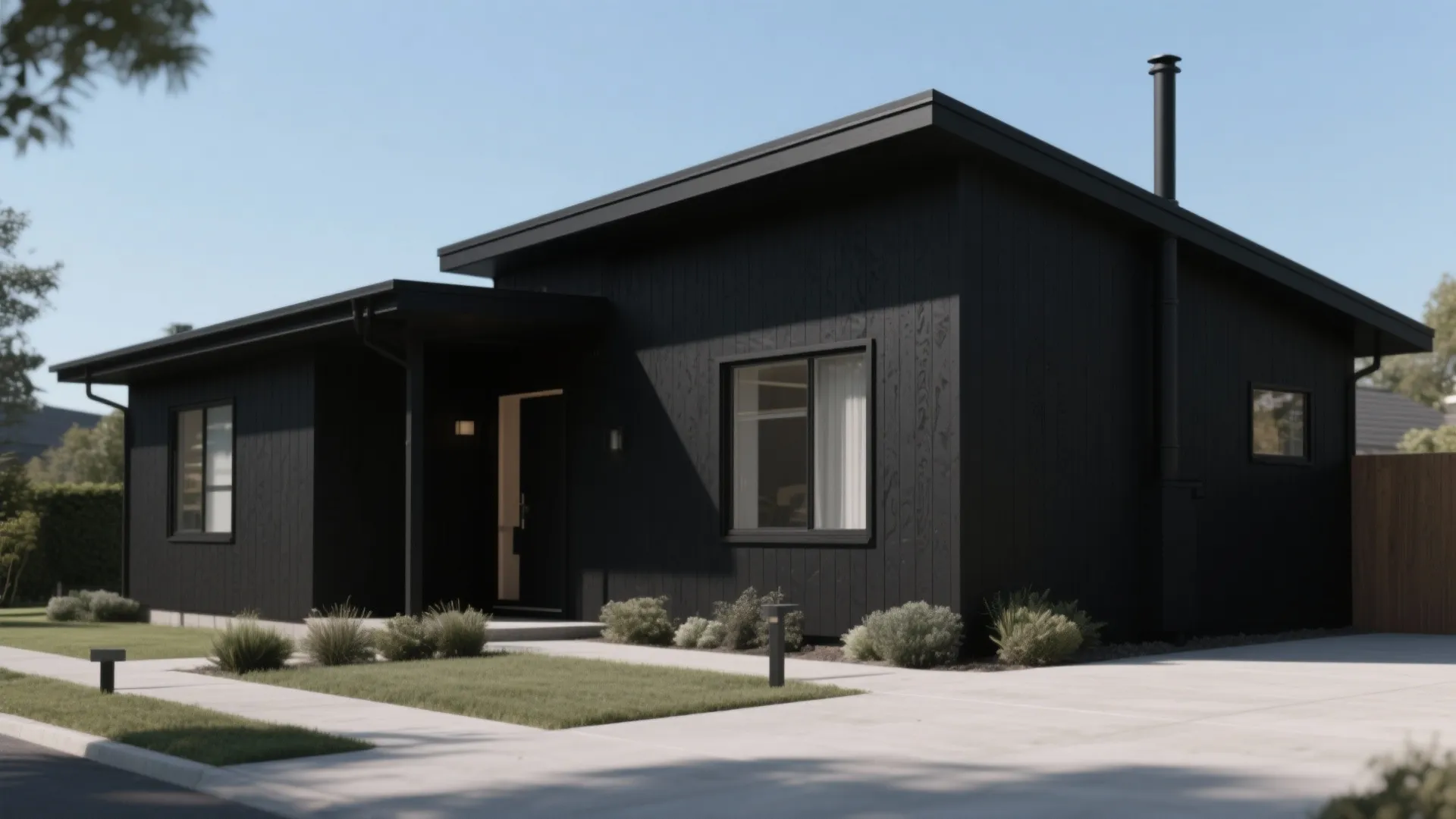 1. Full black exterior for high drama