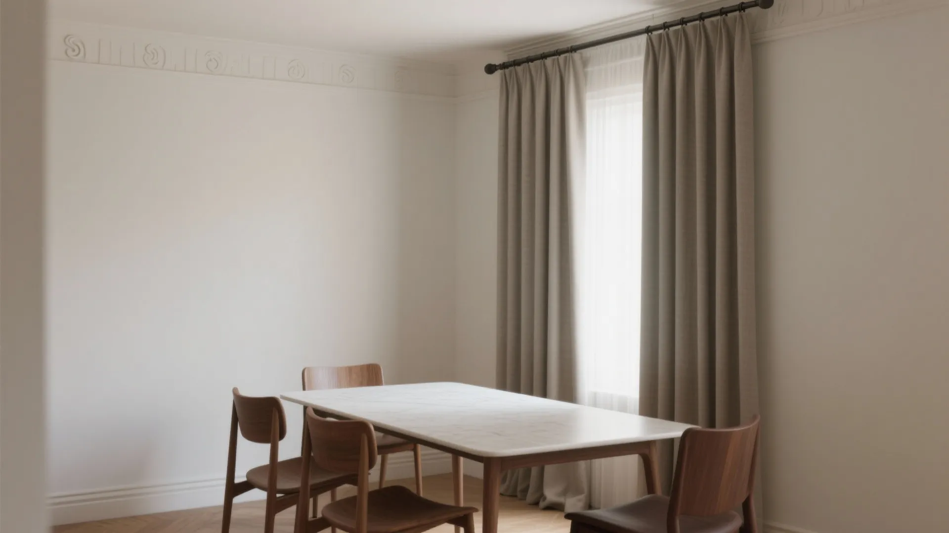 3) Floor-to-Ceiling Drapes to Stretch the Room