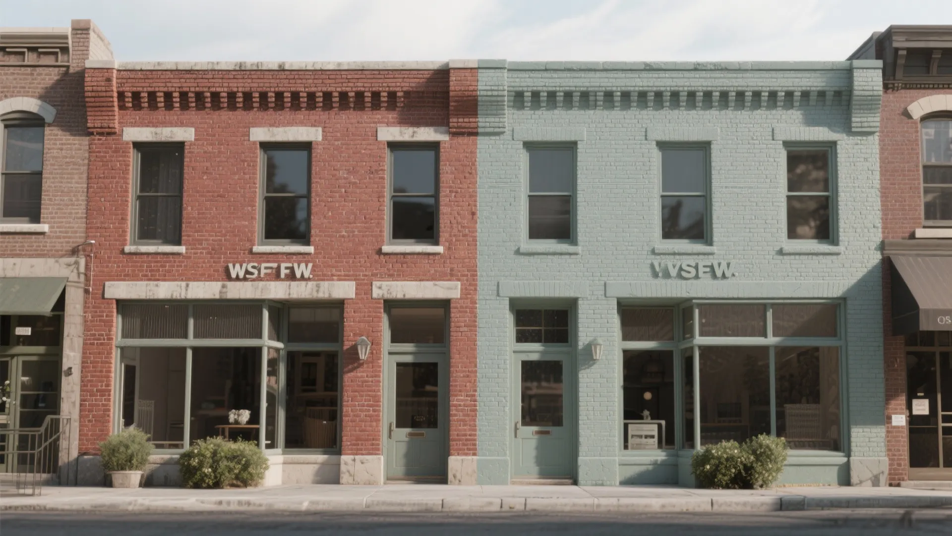 5. Full Painted Facade with Muted Color