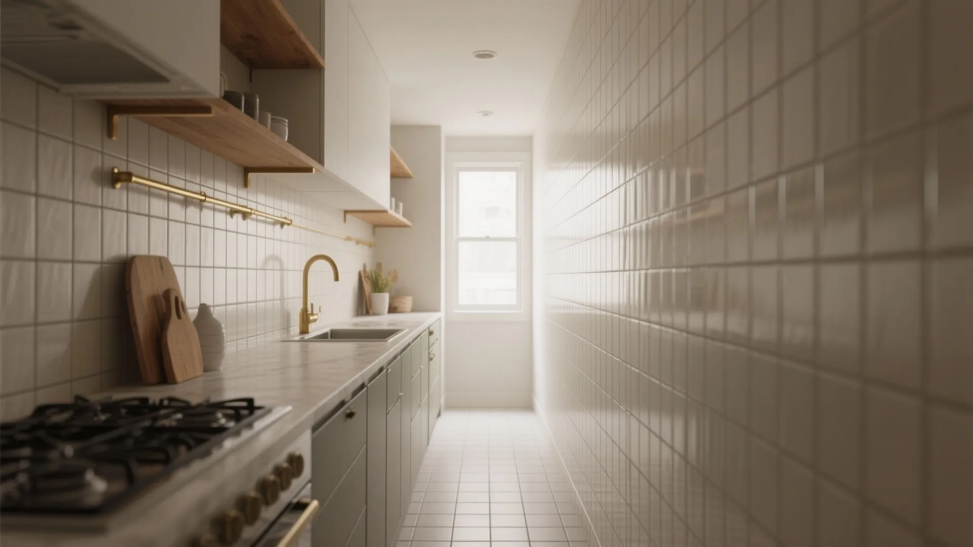 5. Full-Height Tile with Vertical Stacking for Height