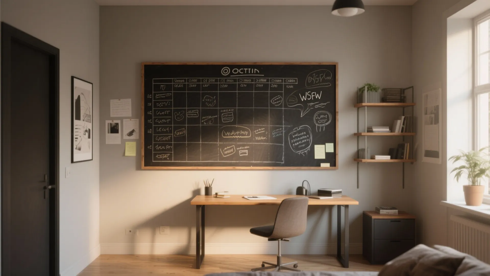 1. Full-height writable accent wall