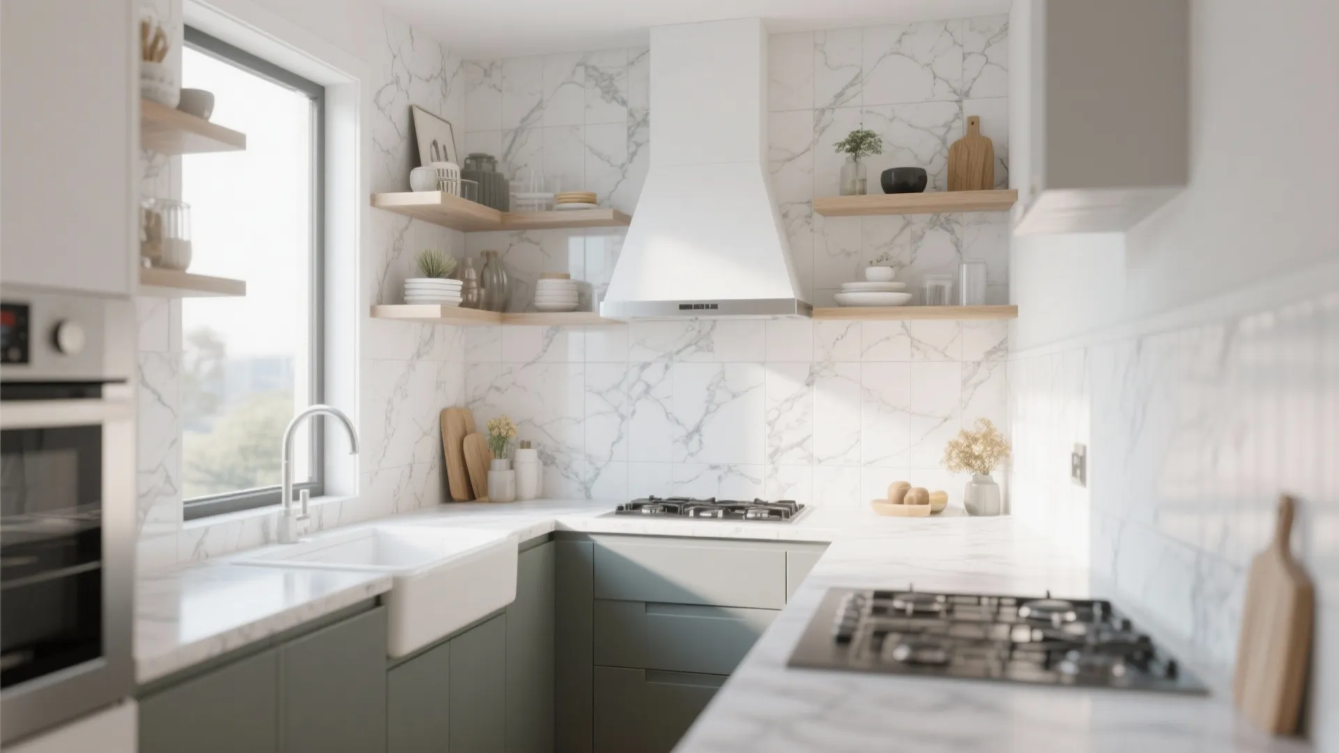 3. Full-Height Backsplash