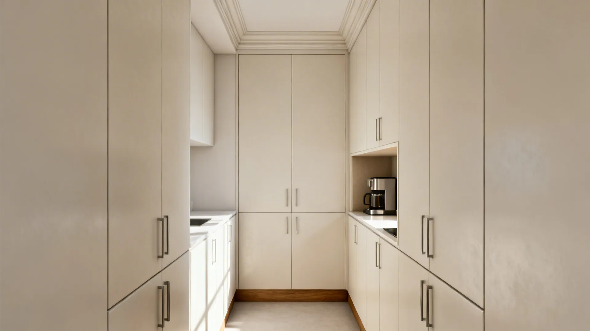 Minimalist Storage with Full-Height Cabinets