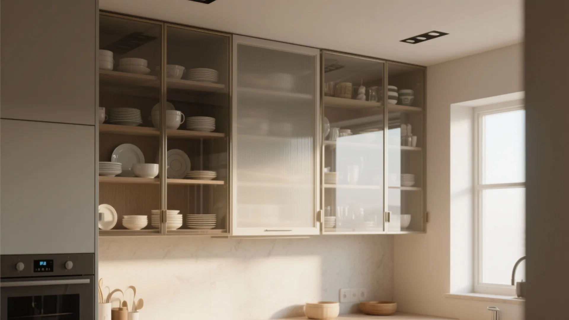 1. Full-height glass uppers to open sightlines