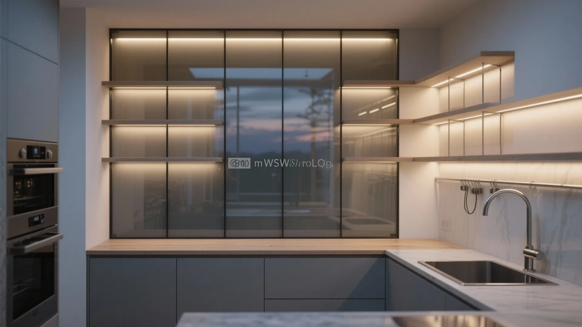 Full-Height Glass Feature Wall