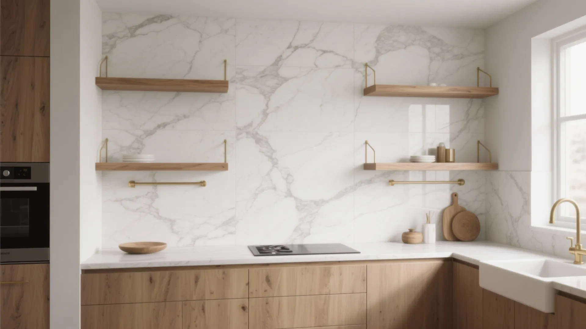 1. Full-height marble for drama