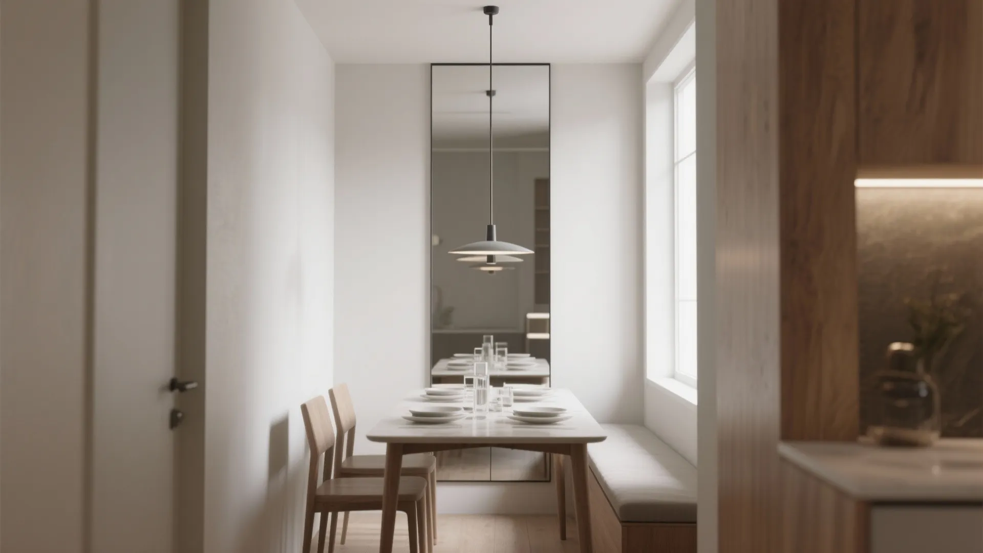 1. Full-height single-panel mirror