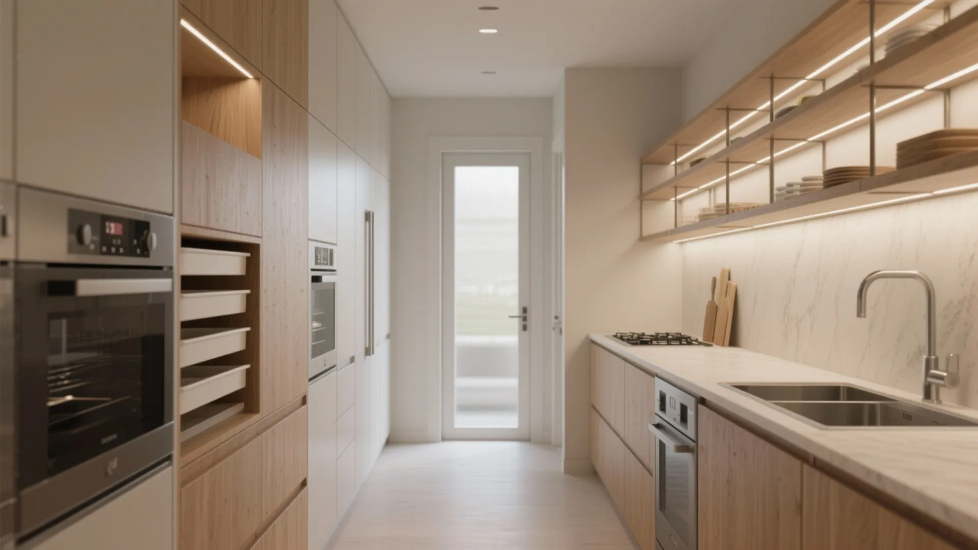 Idea 2: Full-height Storage on One Side