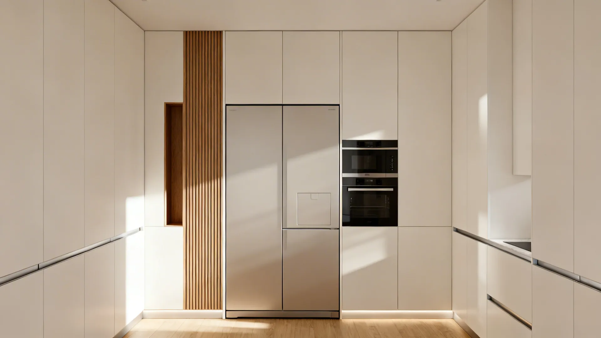 Minimalist storage with full-height walls