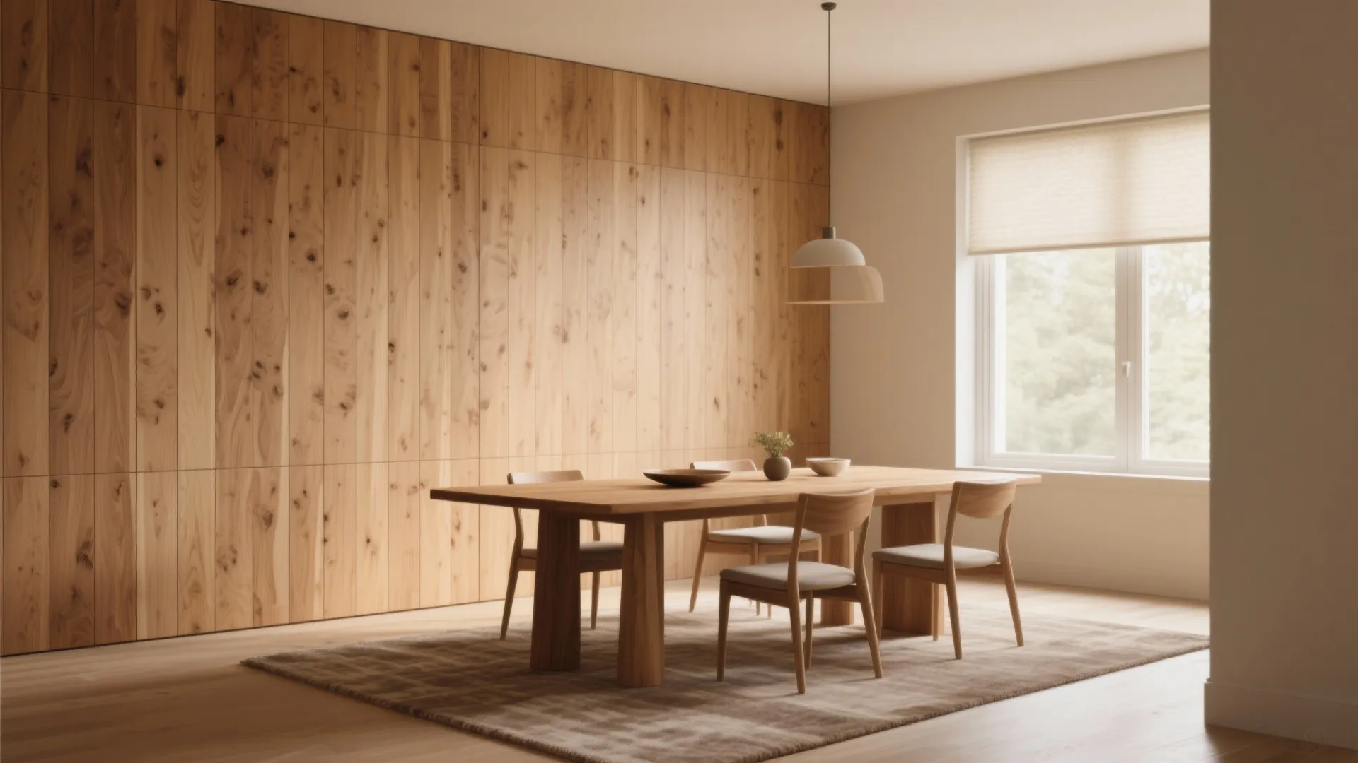 4. Full-Height Wood Panels for Warmth