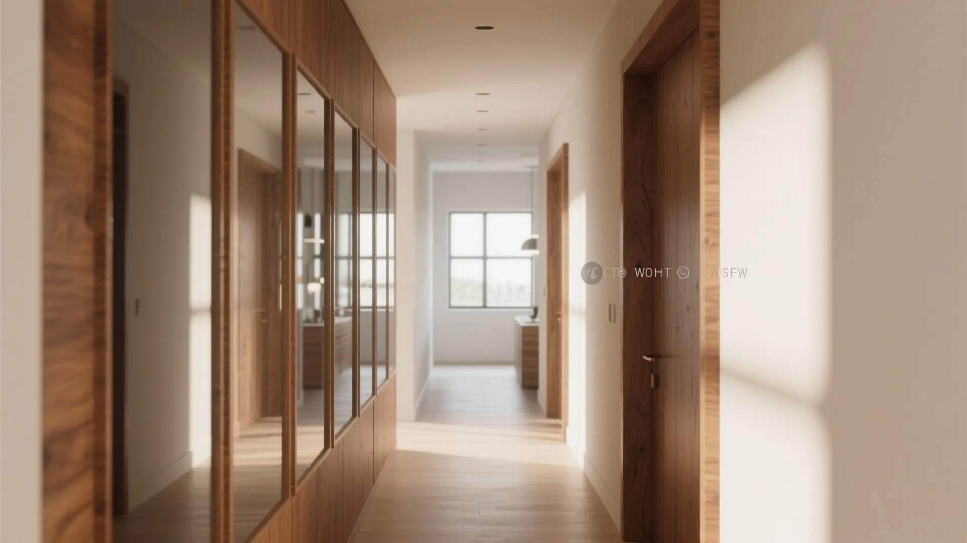 Full-Length Mirror Wall