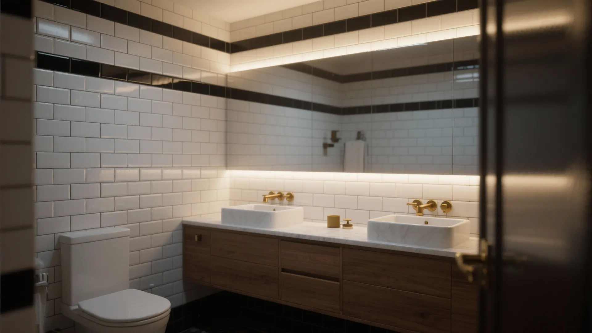 4. Full Wall Feature with Integrated Lighting