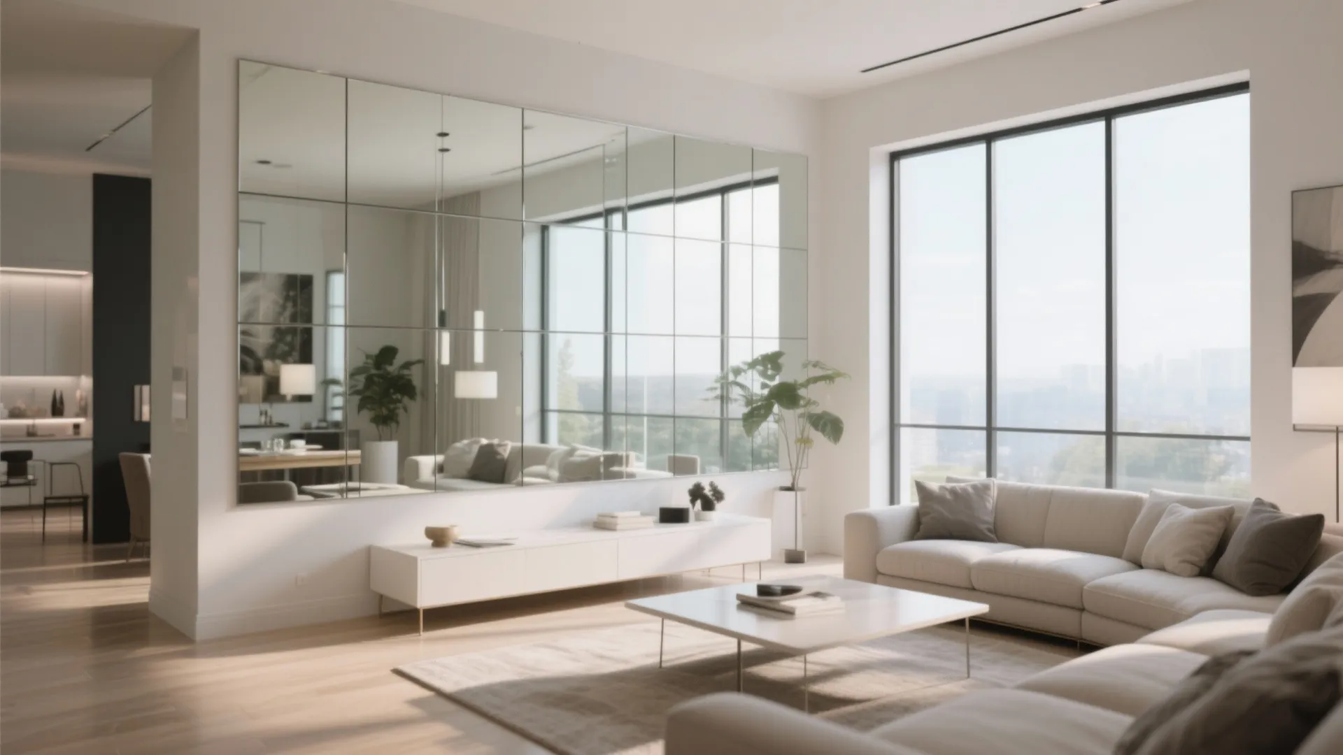 Full Wall Mirror Panel