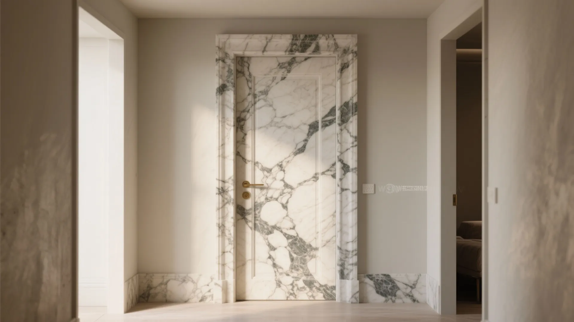 1. Full-width marble saddle for a seamless transition