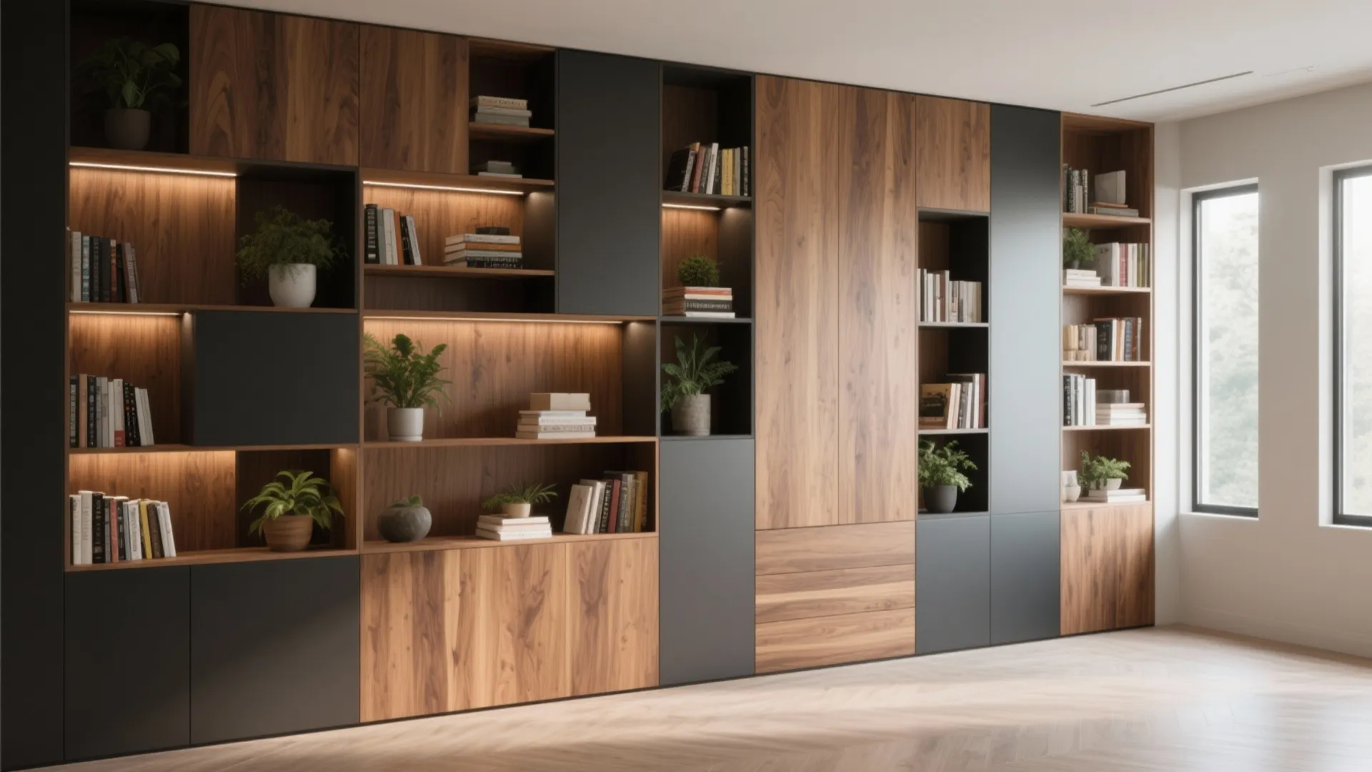 2. Full-Height Built-In with Nooks