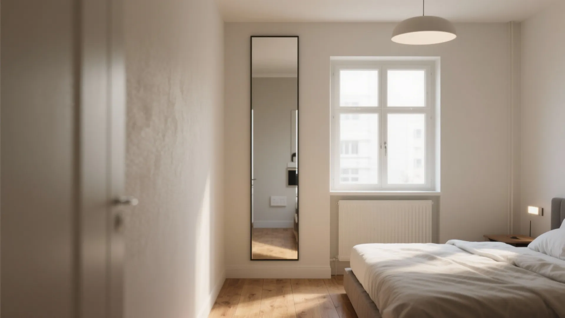 1. Full-length mirror as a vertical focal point