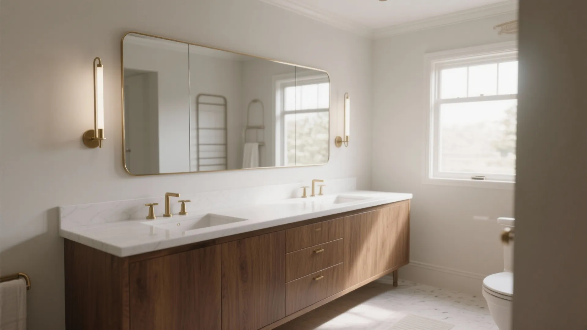 Frameless, Wall-to-Wall Mirror Illusion