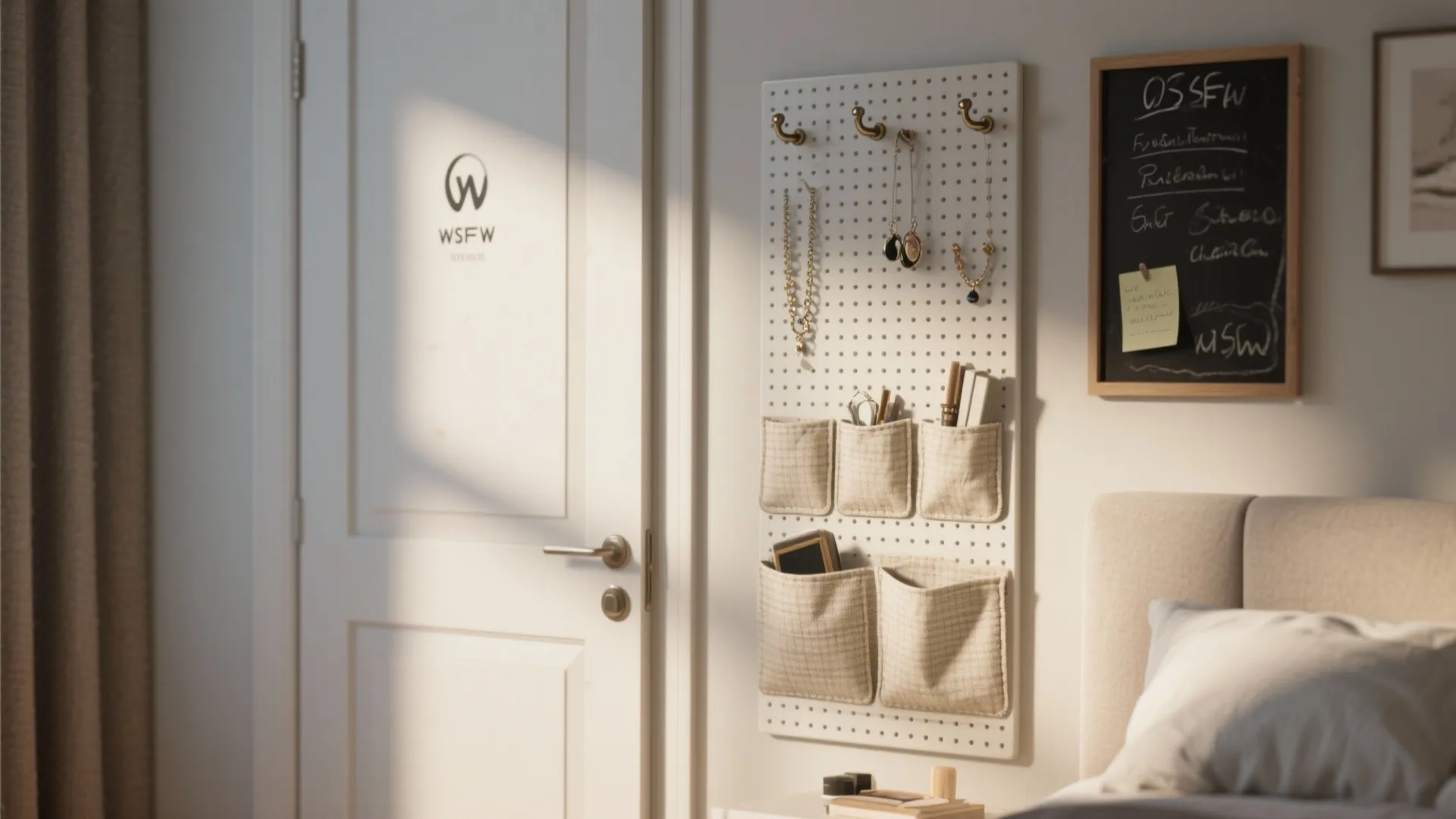 4. Functional upgrades: chalkboard, pegboard, or secret pockets