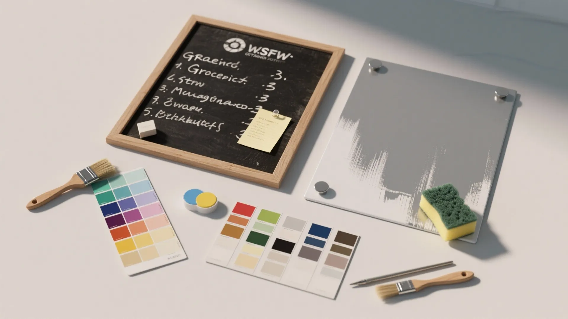 4. Functional Finishes: Chalk, Magnetic, or Washable Paint