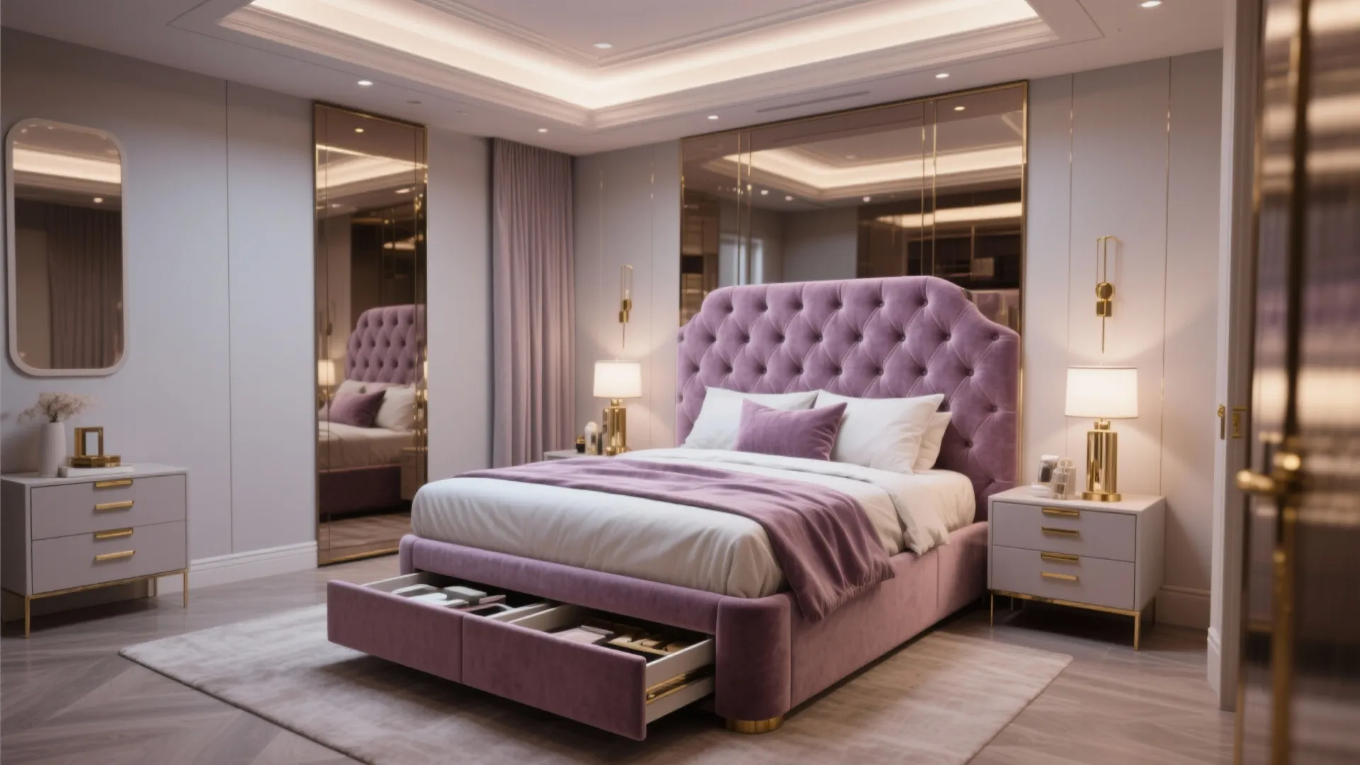 5. Functional Glam for Small Rooms