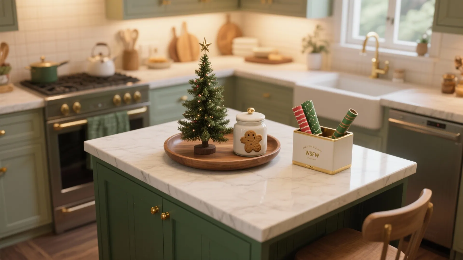 5. Functional centerpiece and multi-use island styling