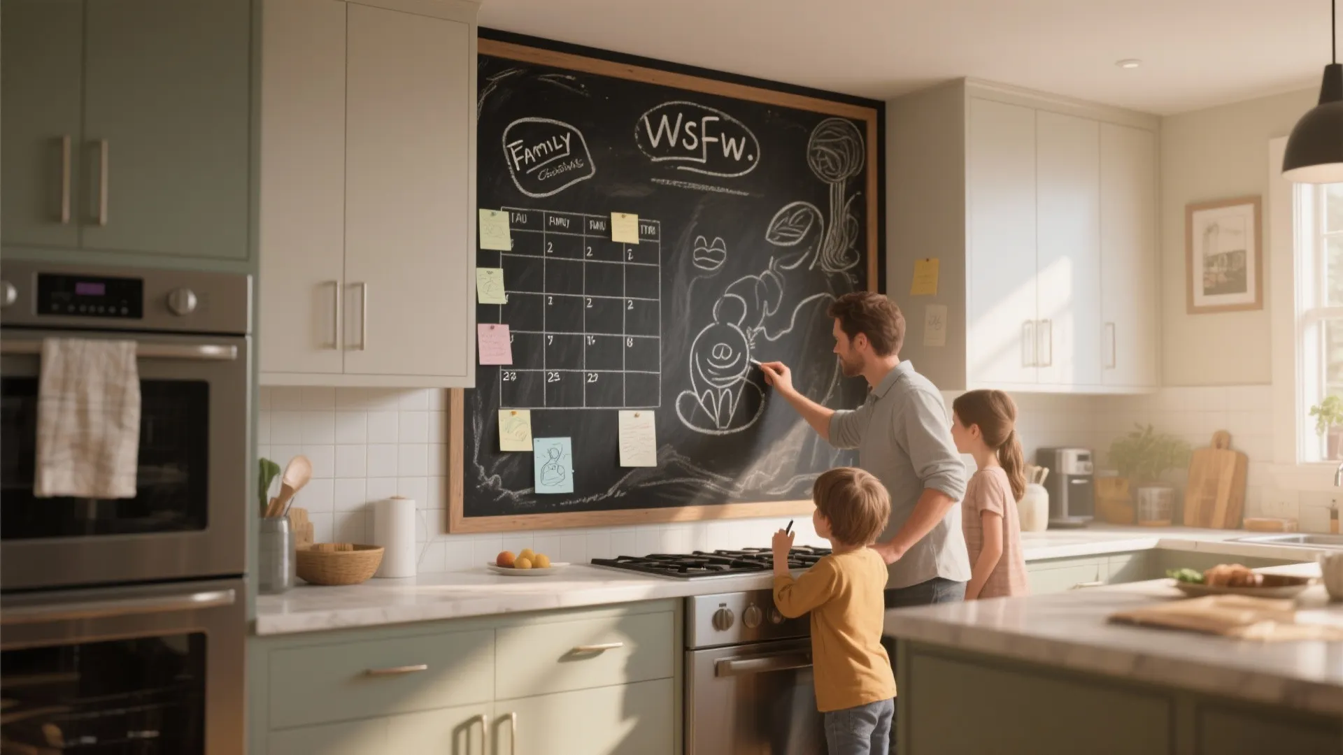 3. Functional Murals — Chalk, Magnetic, and Beyond