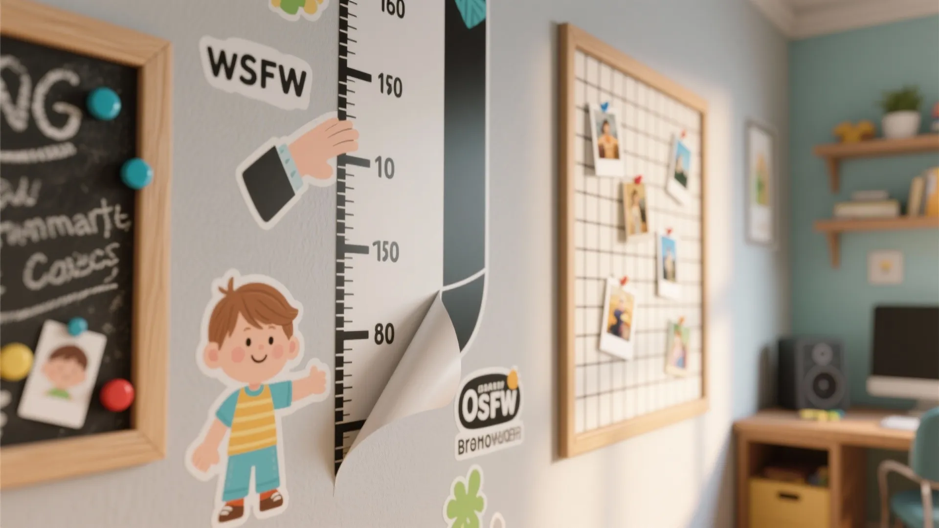 4. Functional stickers: labels, growth charts and grids