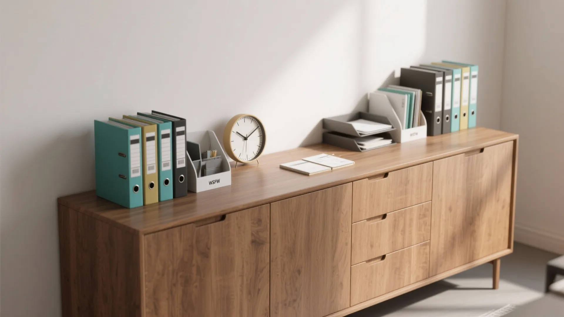 4. Functional Styling: Office Essentials as Decor