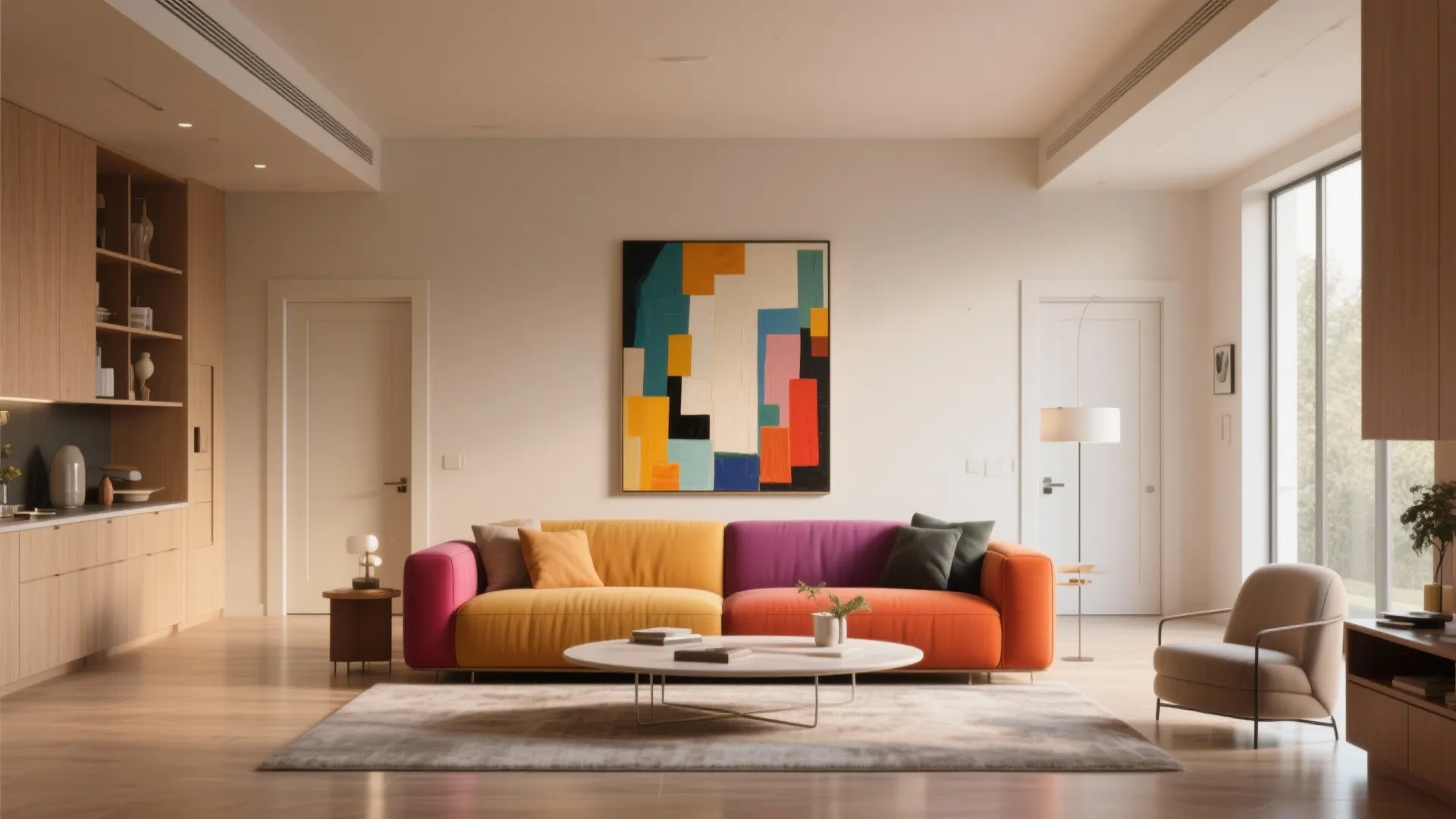 5. Functional Zones: Use Matched Doors to Highlight Features