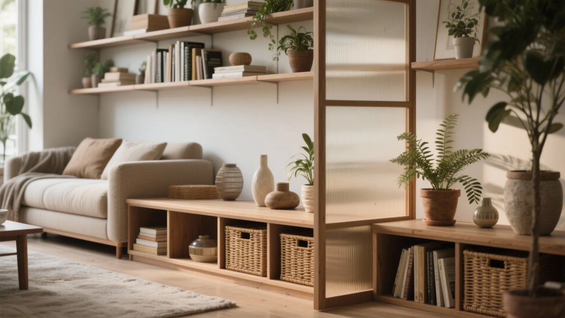 2. Use multifunctional furniture as boundaries