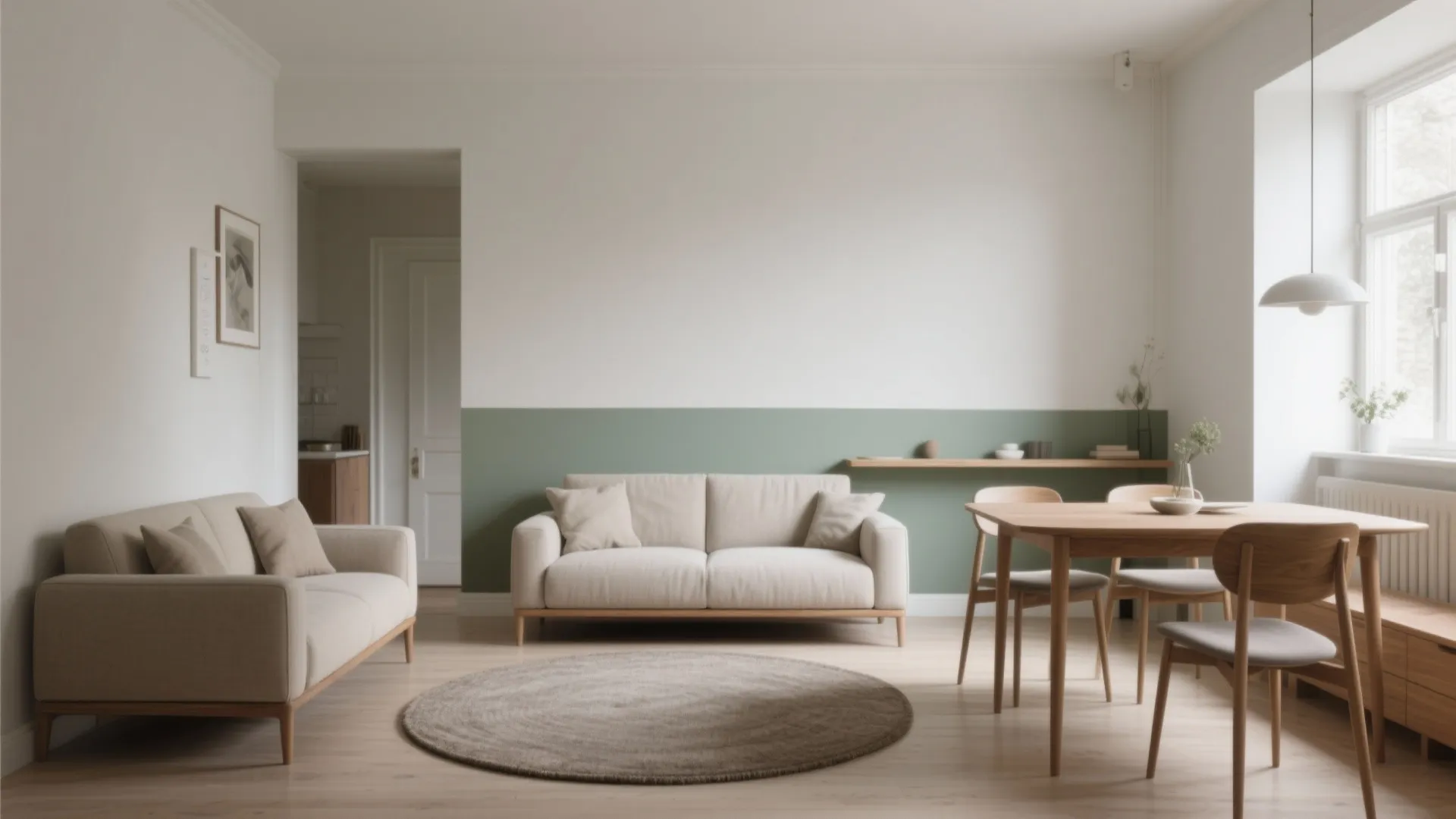 1. Define zones with furniture, not walls