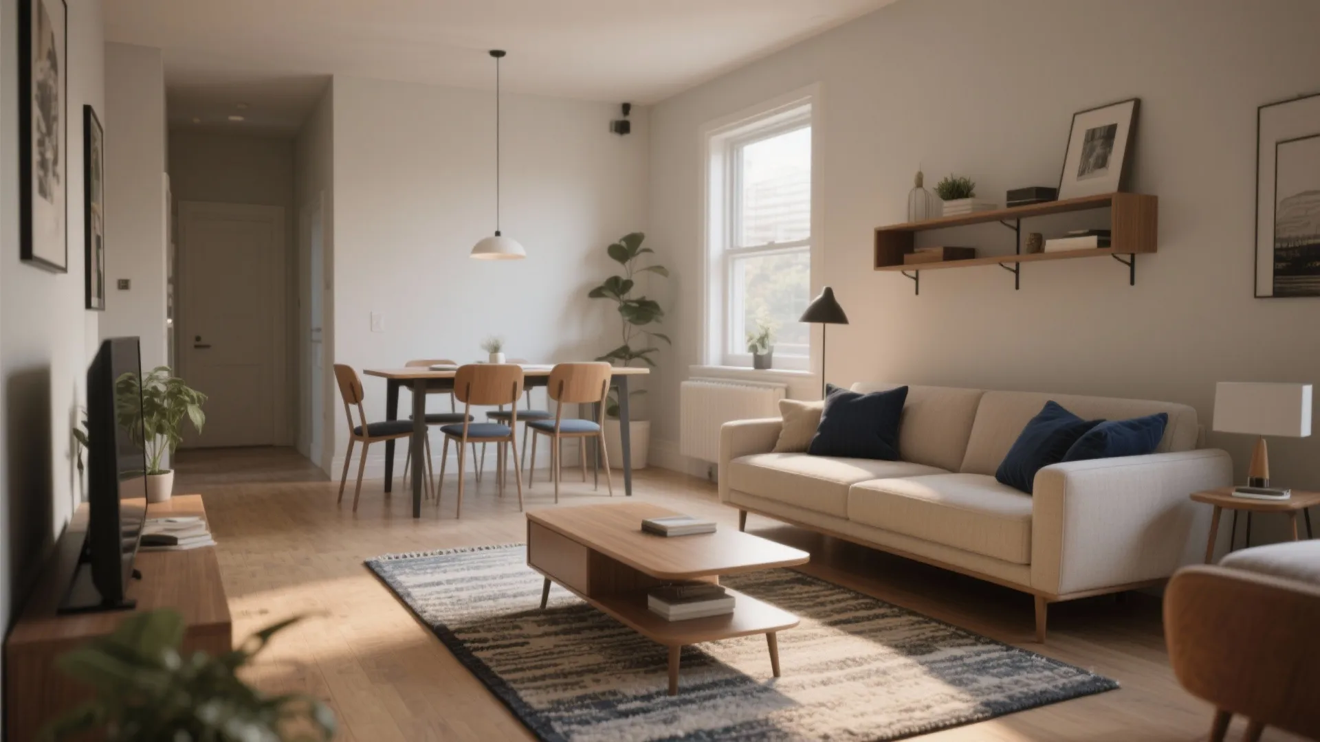 1. Define zones with furniture, not walls