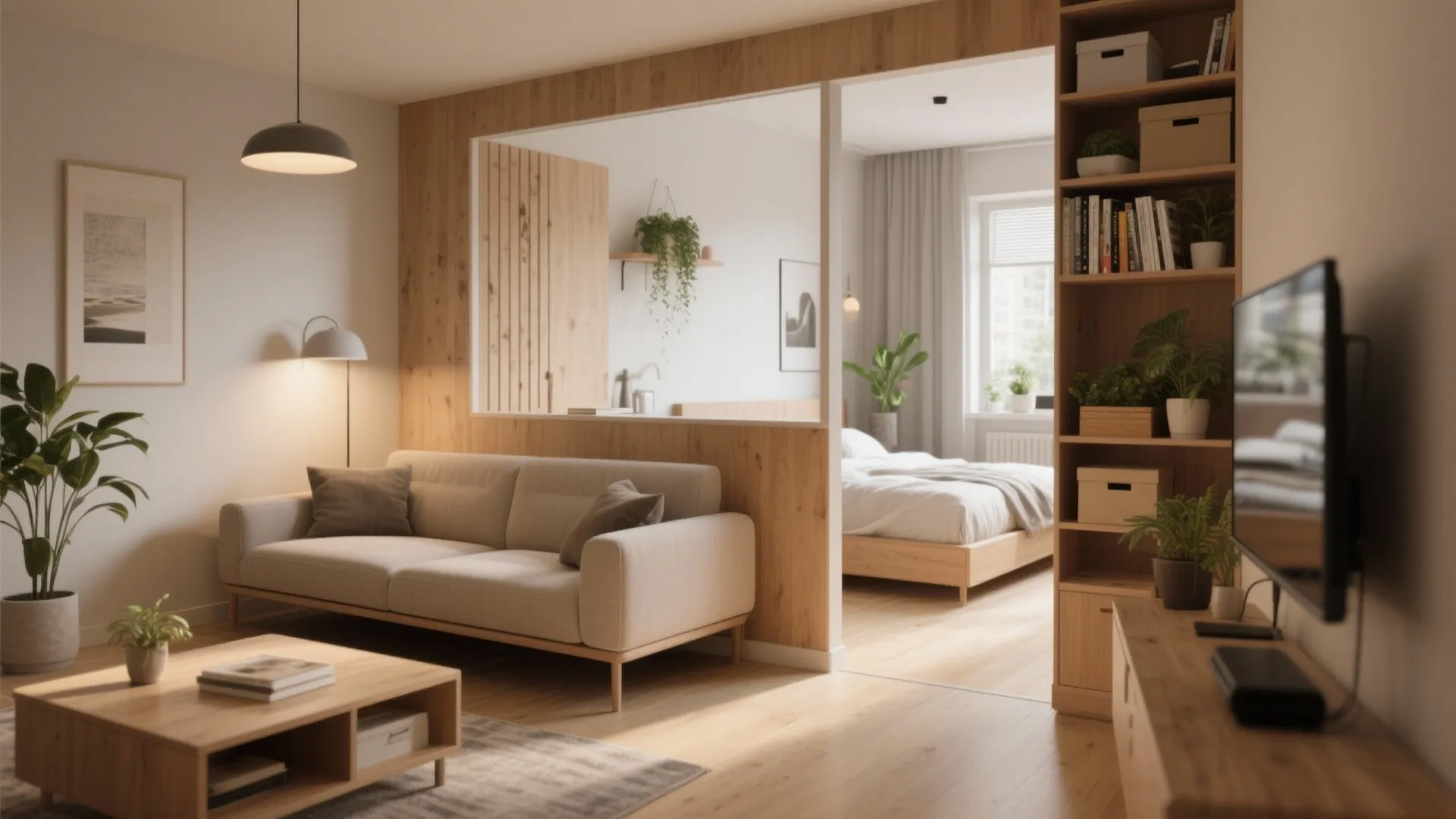 1. Zoning with furniture instead of walls