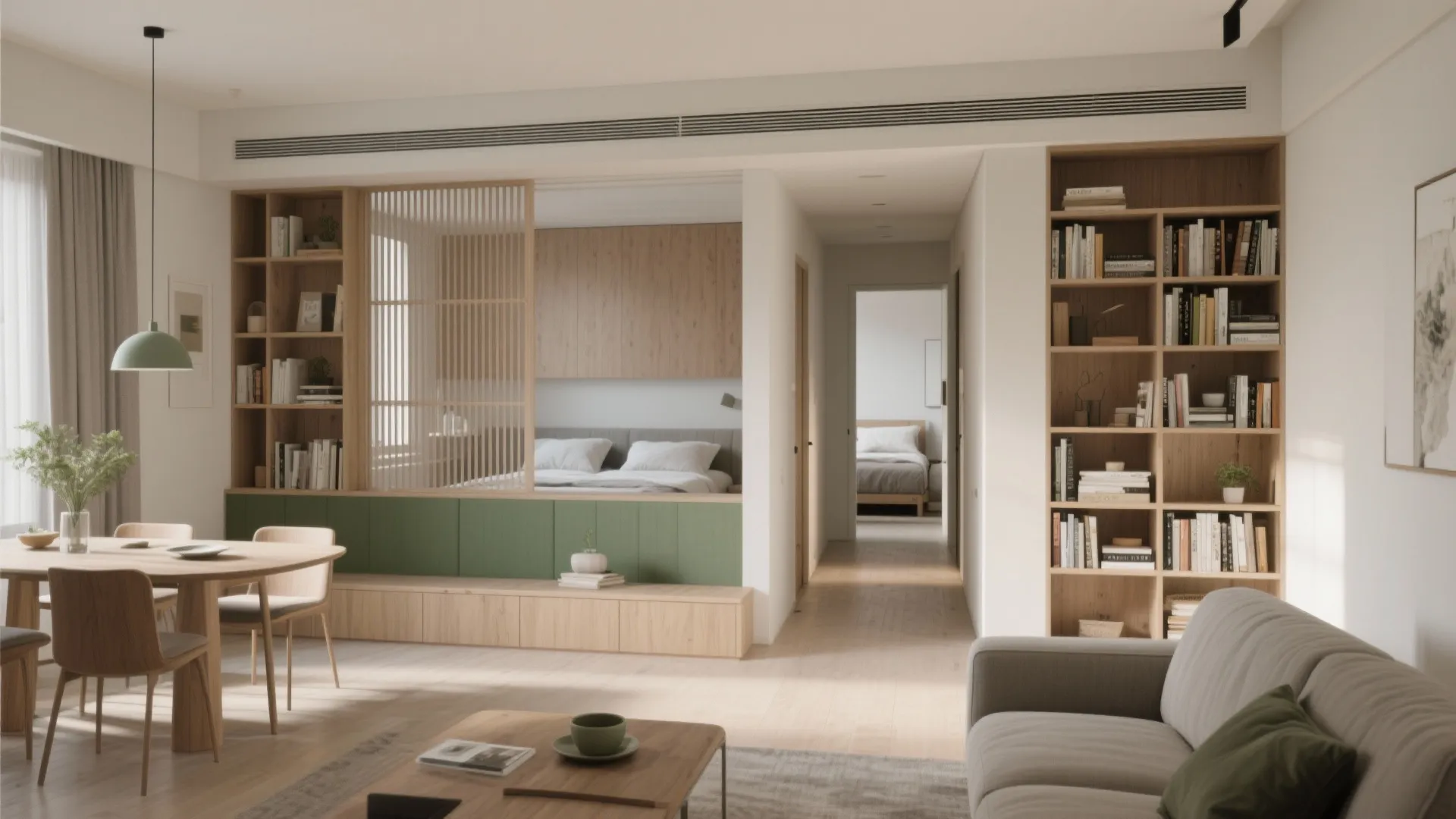 1. Zoning with furniture instead of walls