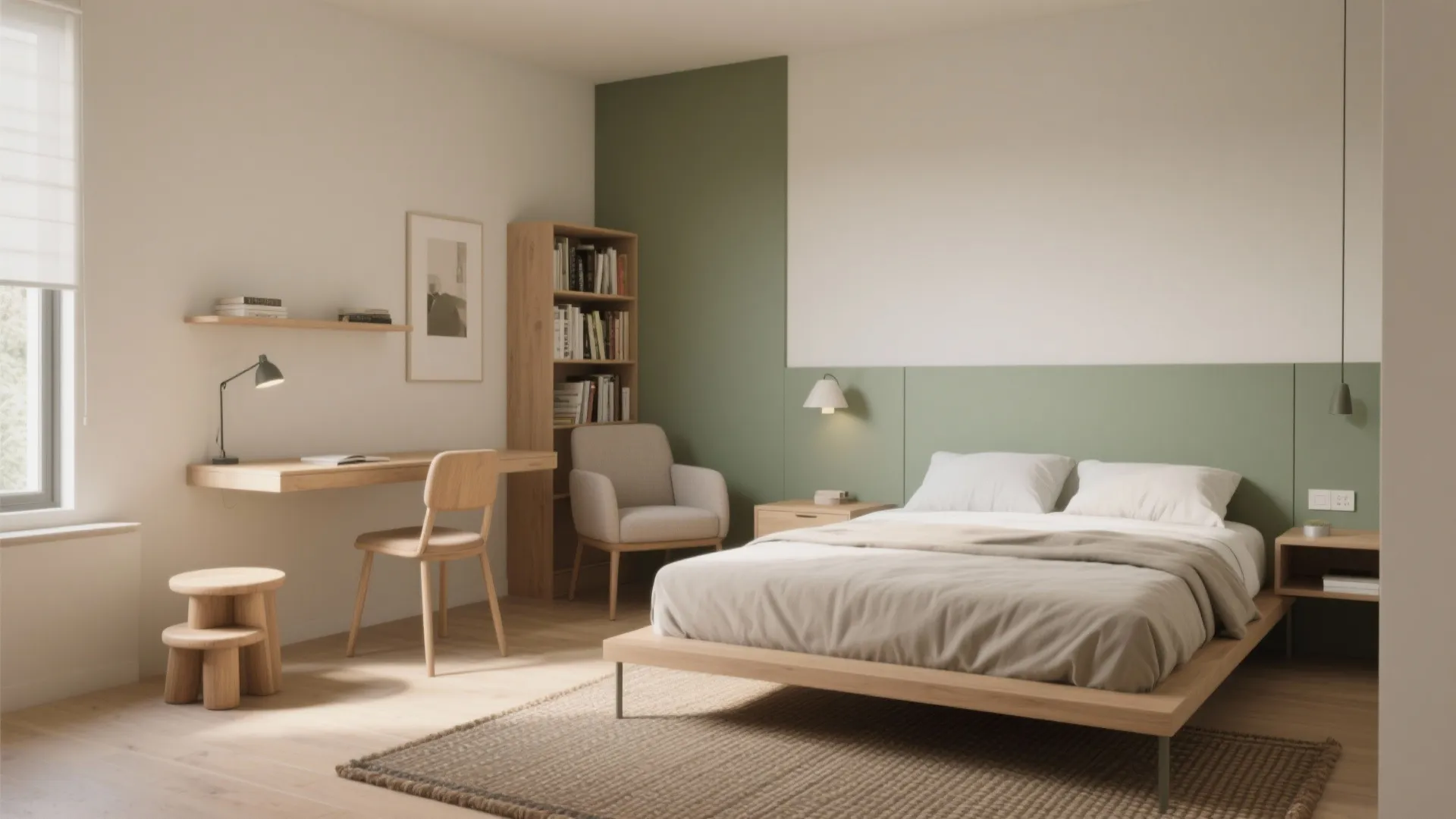 1. Define zones with furniture, not walls