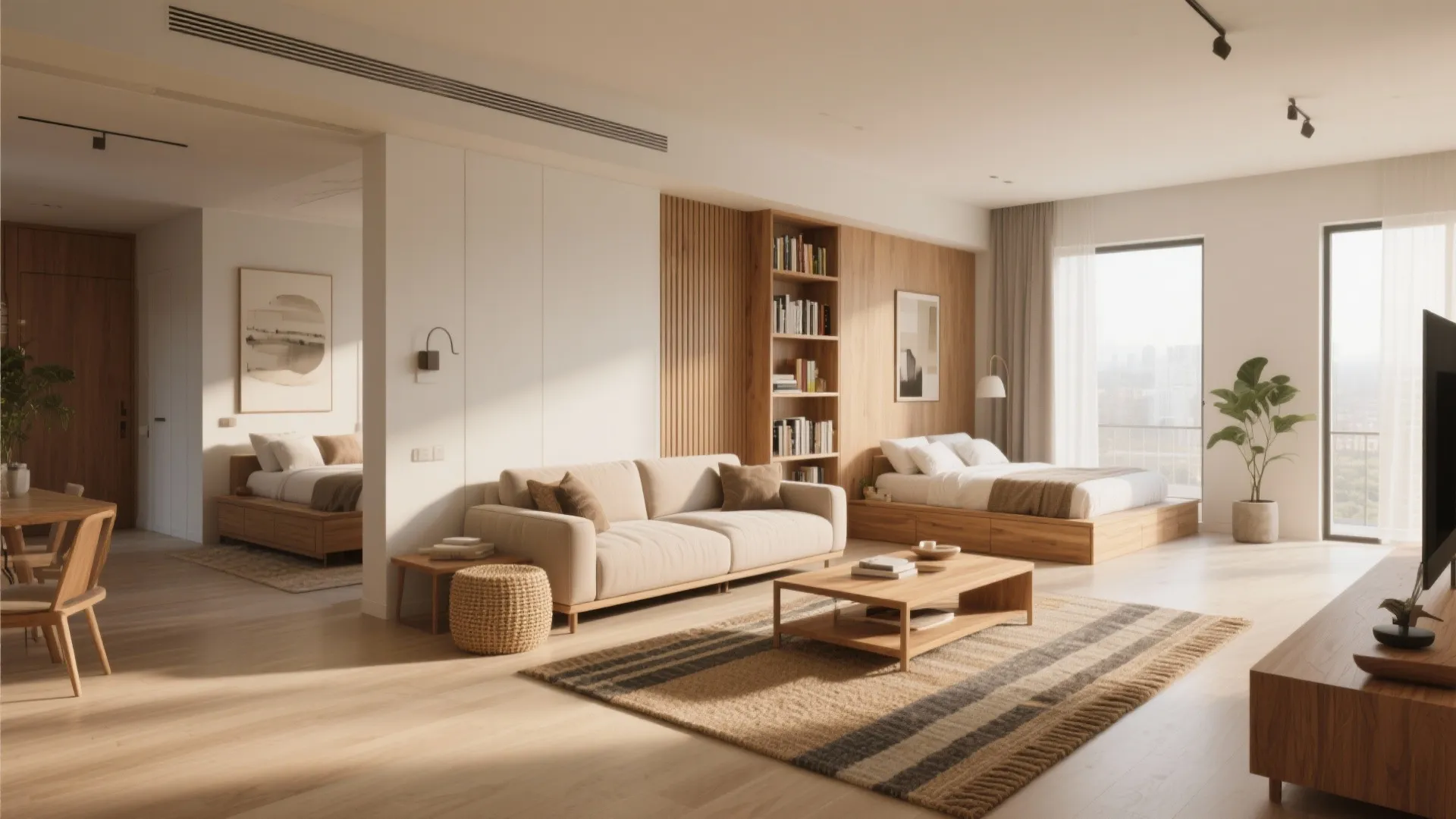 2. Zone with furniture, not walls