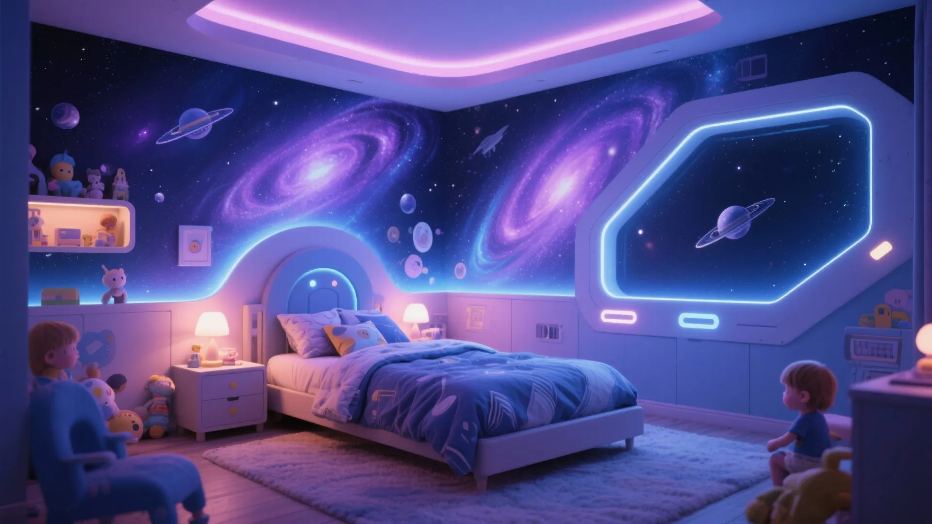 2. Themed Wall Murals