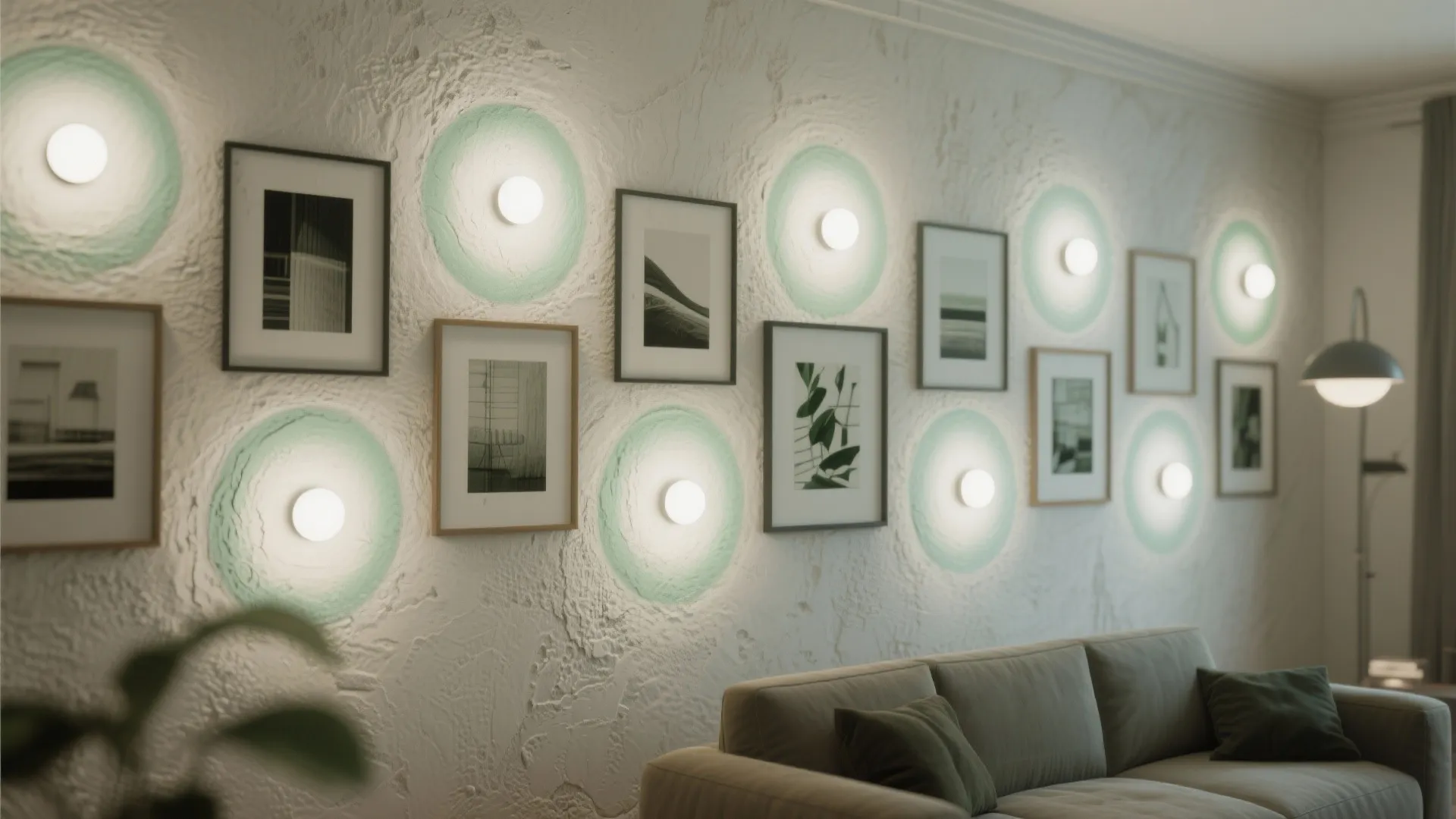 2. Gallery-style accent lighting