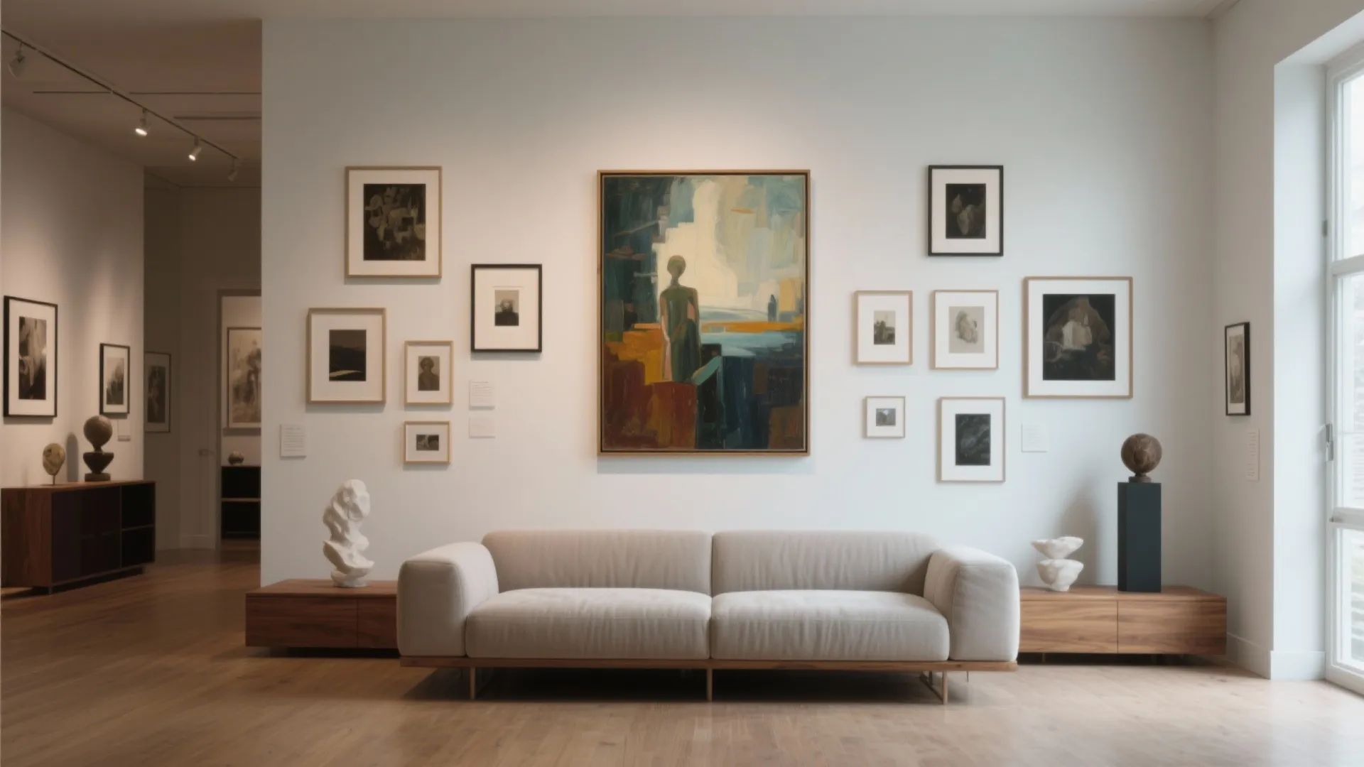 3. Gallery Wall with a Strong Anchor