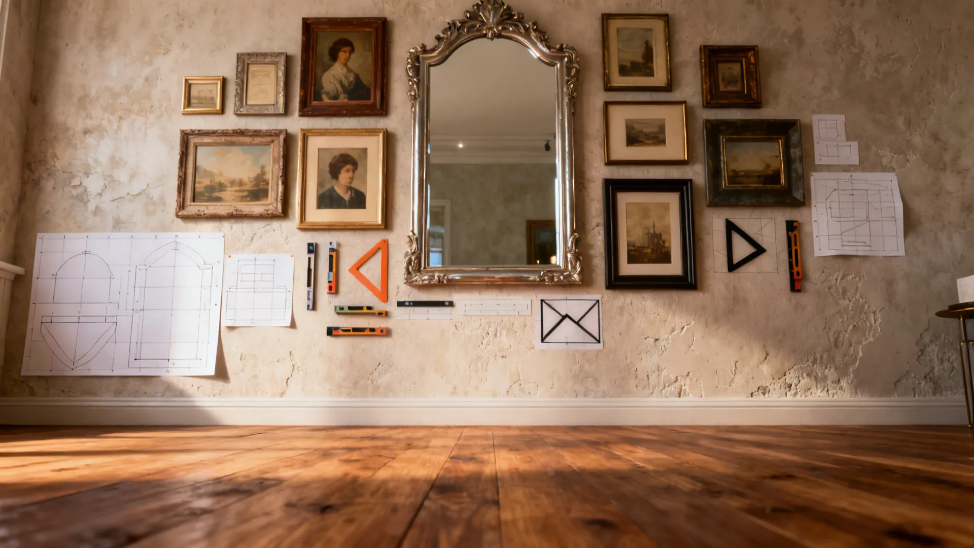 1. Layered Gallery Wall with a Focal Anchor