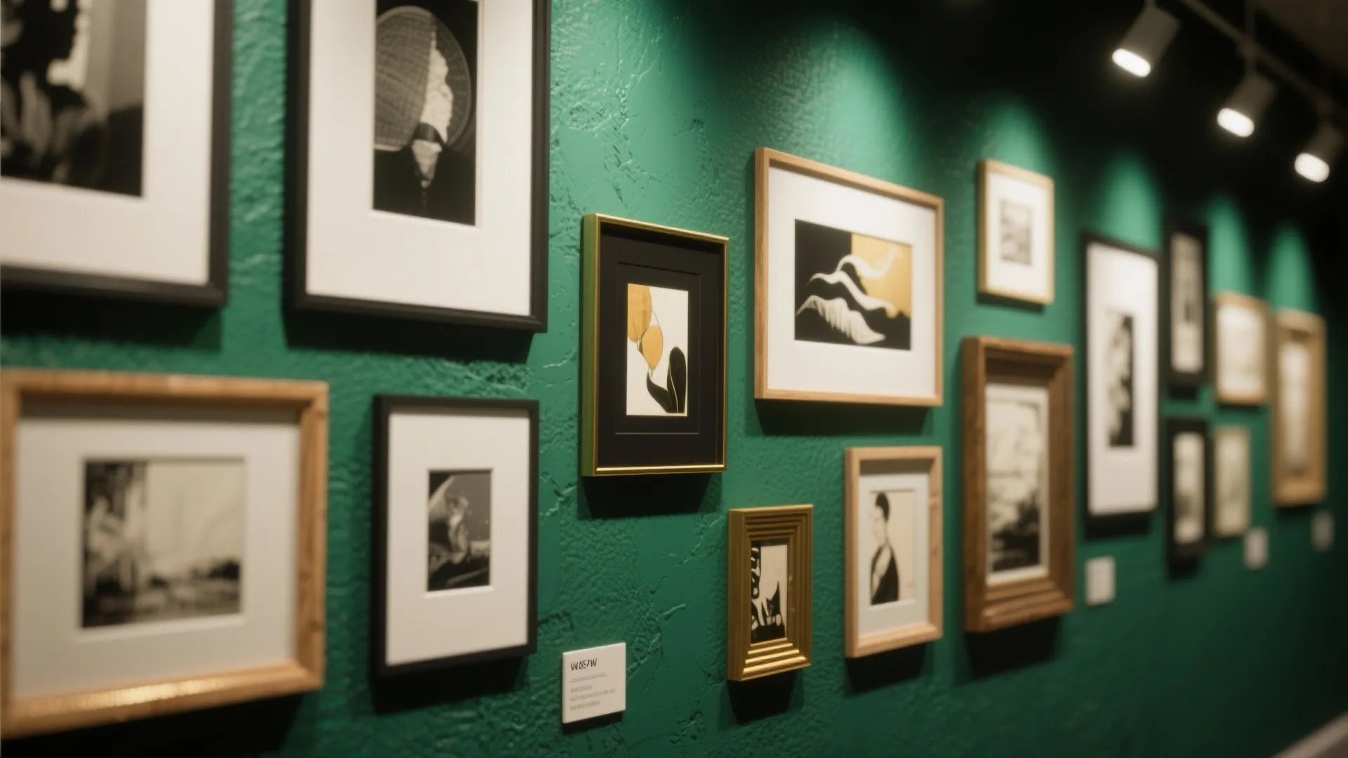 4. Green Backdrop for a Gallery Wall