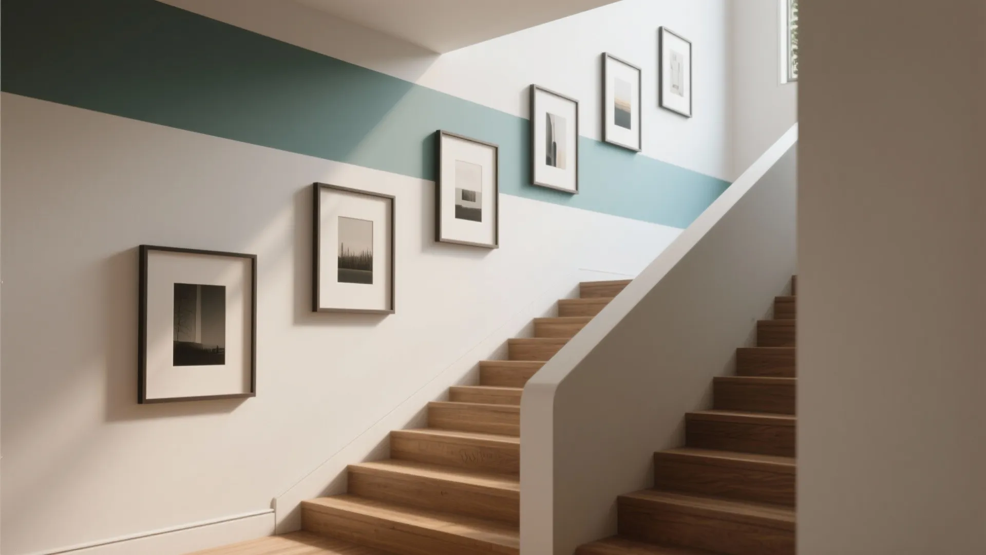 3. Gallery wall with a unifying color band