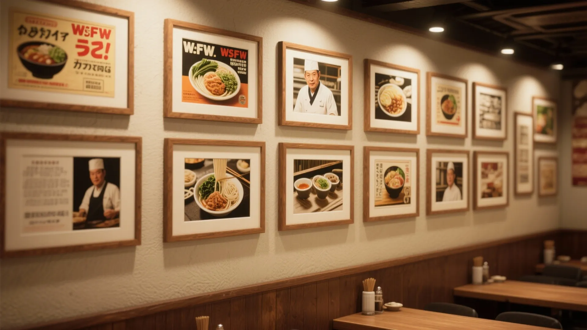 Gallery wall storytelling with brand cues