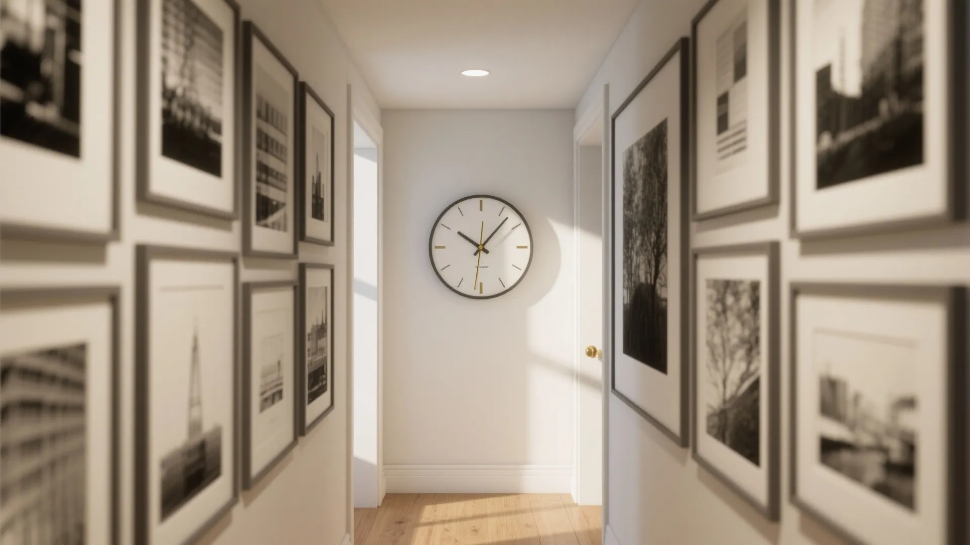 Clock Integrated into a Gallery Wall
