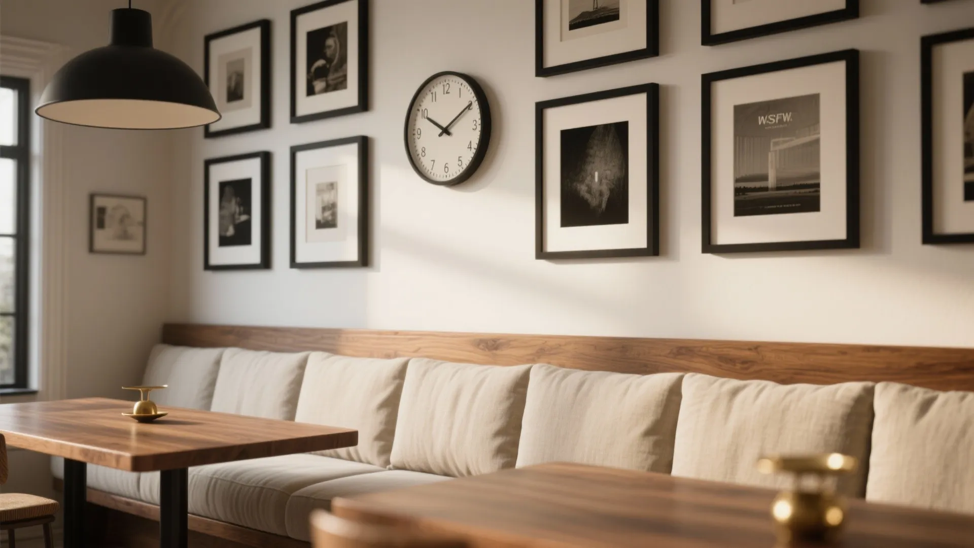 Gallery Wall with Clock as Conductor