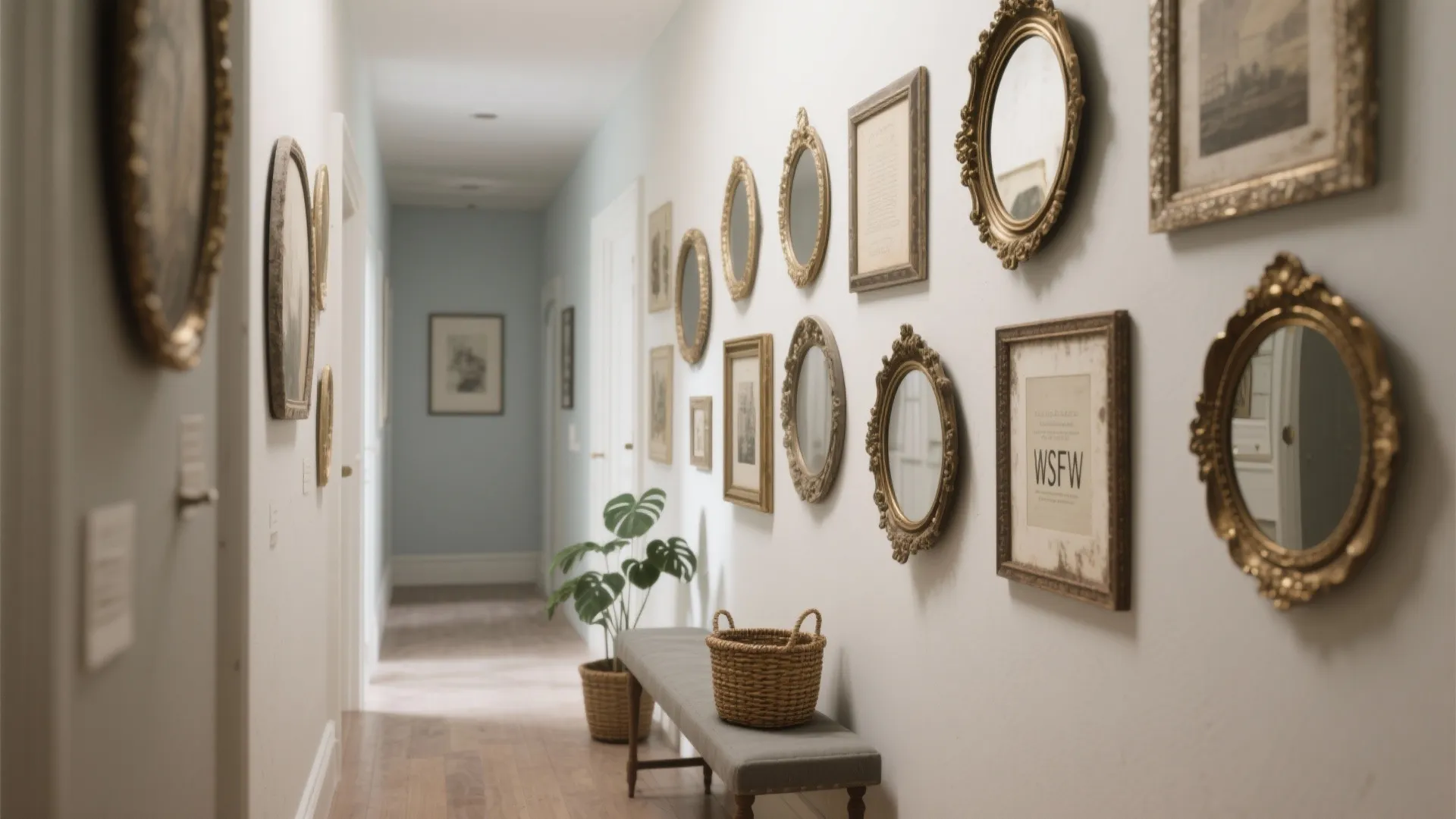 4. Mixed-Frame Gallery Mirror Cluster