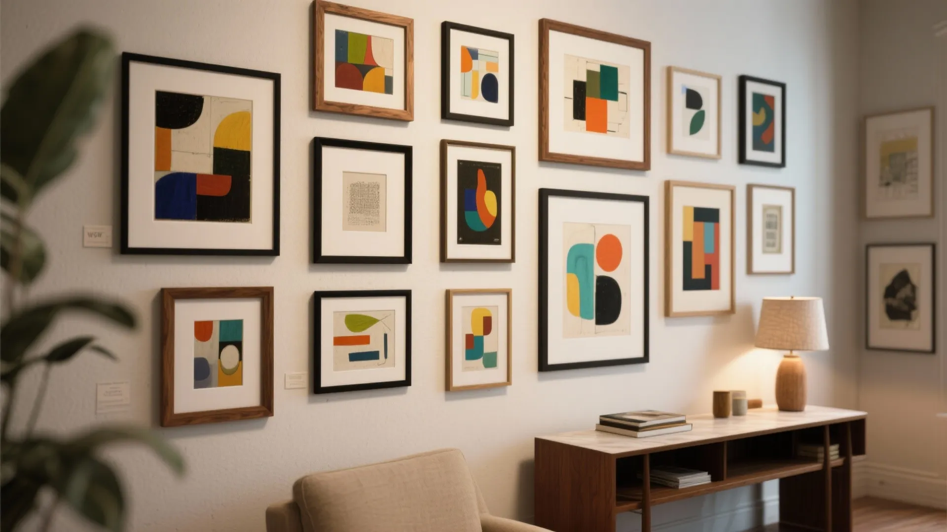 2. Gallery cluster with mixed frames