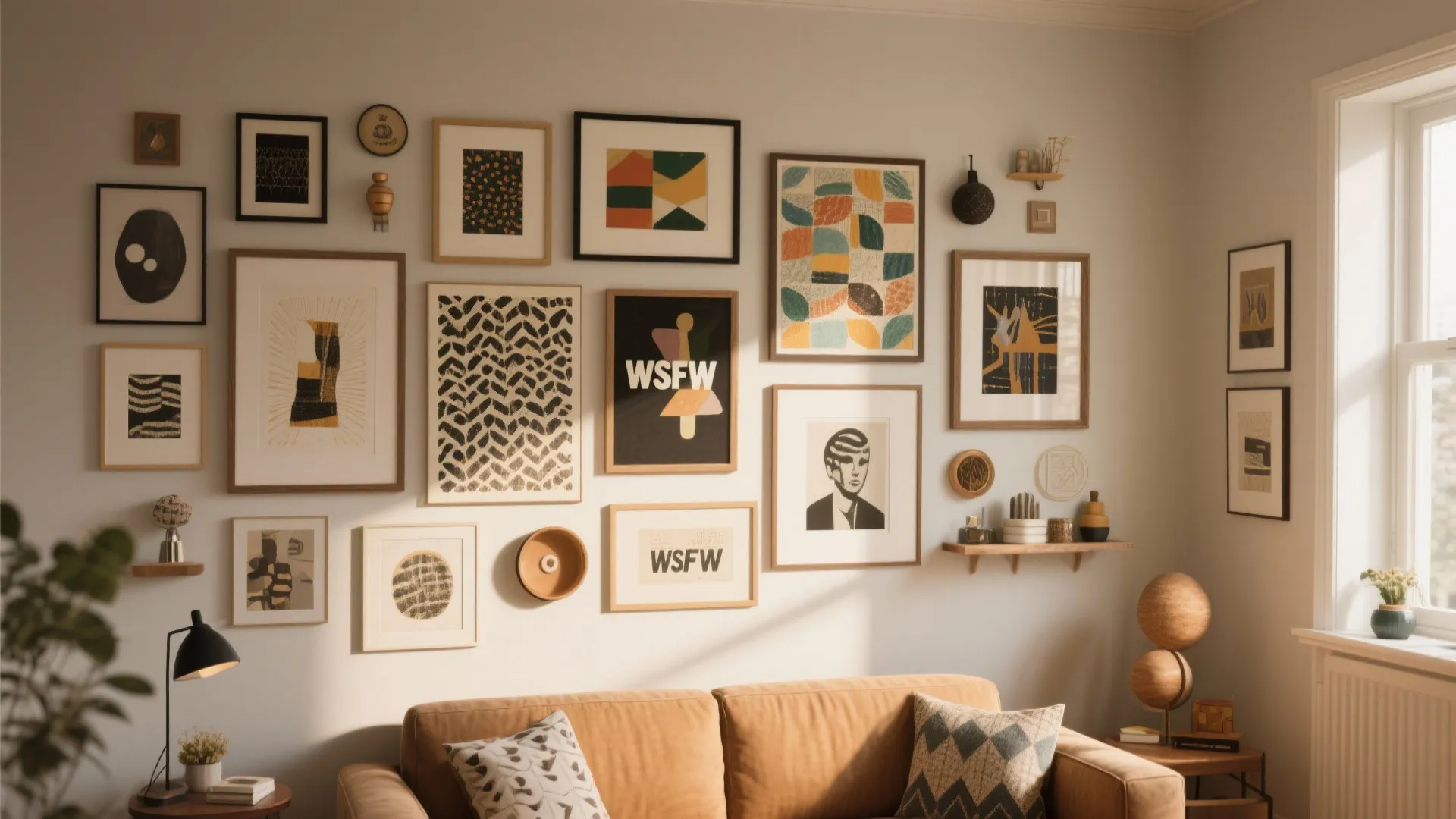 5. Gallery-Style Collage Mural