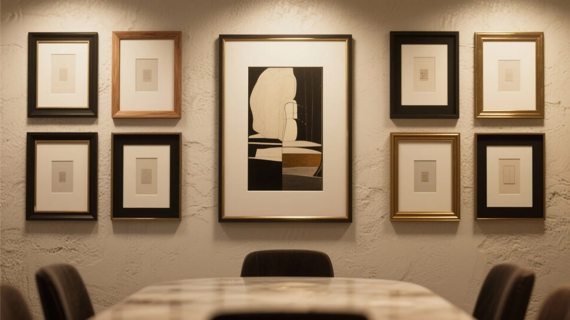 2. Gallery Wall with a Focal Piece