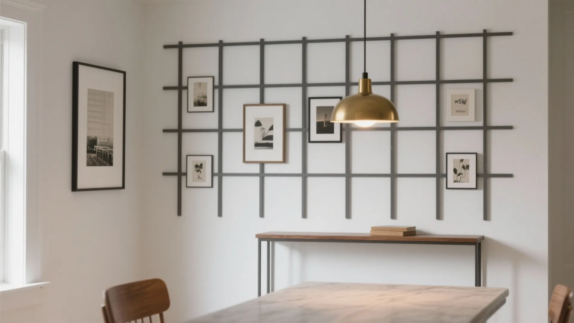 3. Gallery Grid: Combine Painted Frames with Photographic Wall Painting Images